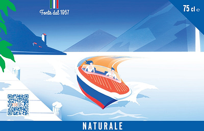 Acqua Frisia naturale - etichetta barca